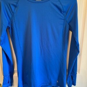 Blue Long Sleeve Danskin Fitted Athletic Top